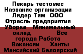 Пекарь-тестомес › Название организации ­ Лидер Тим, ООО › Отрасль предприятия ­ Уборка › Минимальный оклад ­ 30 000 - Все города Работа » Вакансии   . Ханты-Мансийский,Белоярский г.